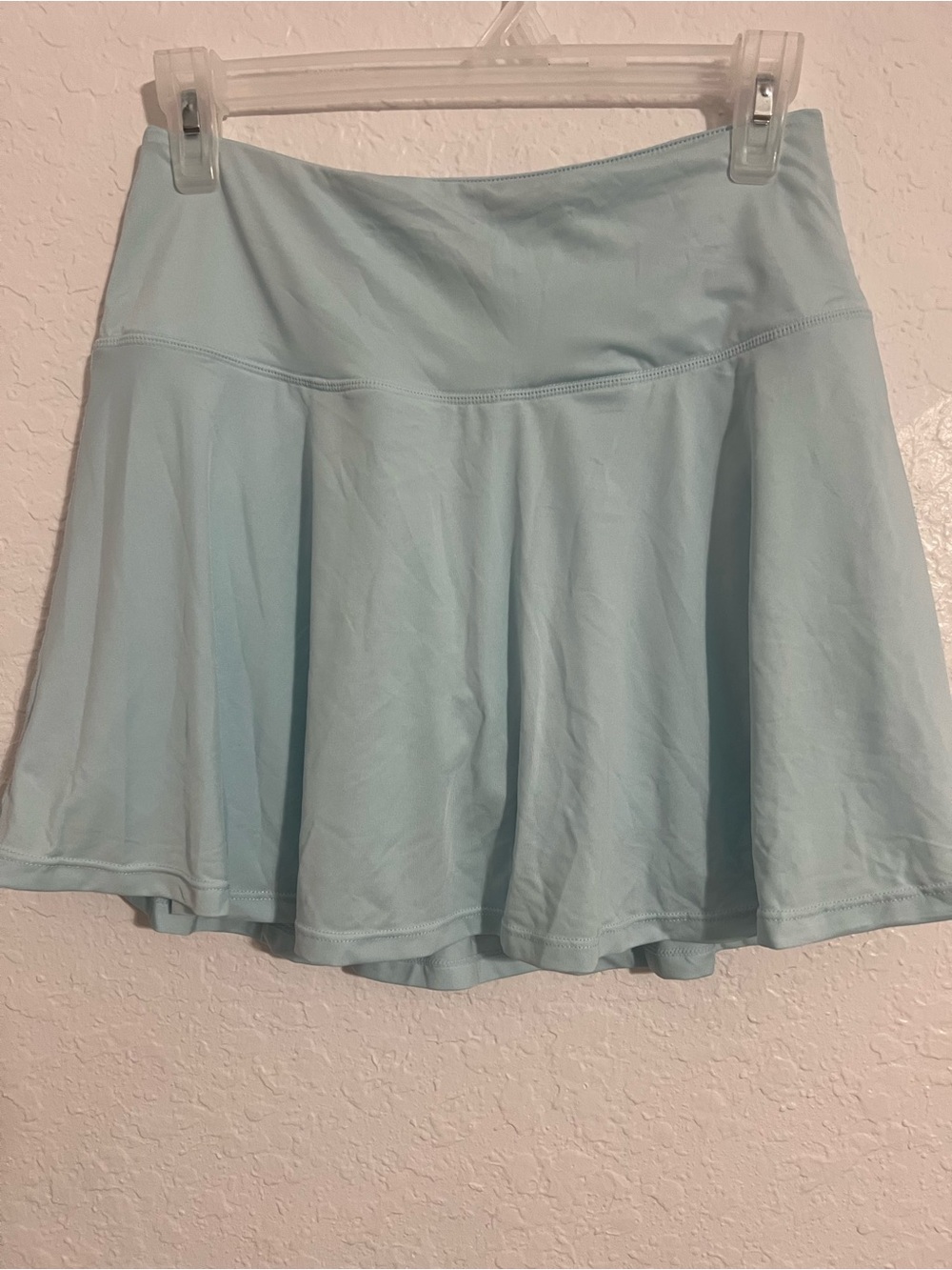 Santiny Womens Size Medium Blue High Rise Pocked Mesh Short Lined Skirt NWT 777